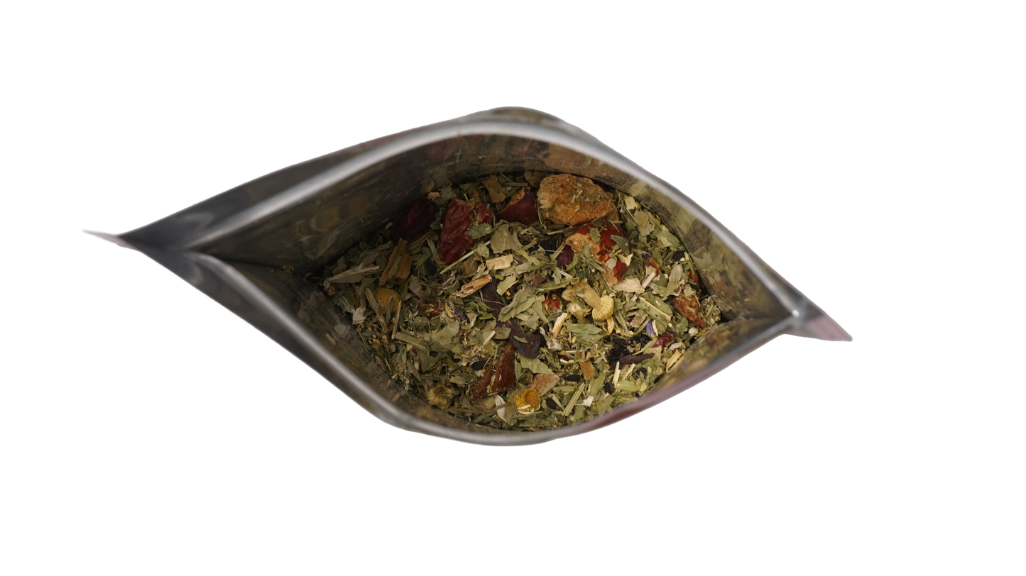 Period Tea Loose Leaf Organic Herbal Blend with Red Raspberry Leaf, Chamomile, Rosehip & Nettle, USDA Certified Organic Ingredients for Menstrual Cycle Support, Period Comfort & Cycle Harmony