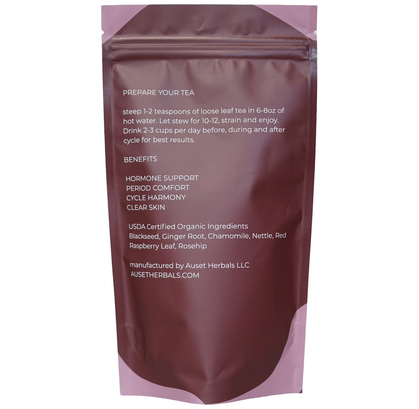 Period Tea Loose Leaf Organic Herbal Blend with Red Raspberry Leaf, Chamomile, Rosehip & Nettle, USDA Certified Organic Ingredients for Menstrual Cycle Support, Period Comfort & Cycle Harmony